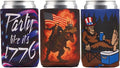 USA Can Cooler - American Freedom Chill Drink Sleeve 3 Pack - Reusable Beer & Soda Insulators - Insulated Cup Holders - Tailgates BBQs Patriotic Gift
