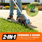 SENIX X2 20V 10'' Weed Wacker - 2 (2.5 Ah) Batteries, 2A Charger and Spool Included- X2GT-BDL