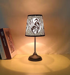 Flamingo Touch Lamp with Dimmable Touch Switch,Black Metal Cutout Shade, Flamingo Decortion Desk Lamp