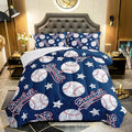 3D Baseballs Comforter Twin Size,Blue Baseball Kids Comforter Set,3Pcs Bedding Set Printed Comforter with 2 Pillowcases,Down Alternative,Soft and Lightweight,for All Seasons