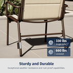 EAST OAK Outdoor Conversation Waterproof patio furniture set, 4-Pieces, Beige