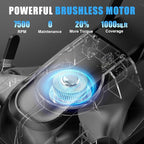 AZZUNO 8.3" Electric Cordless Lawn Mower: 20V Push Brush Cutter with 3-Position Height Adjustment, Brushless Compact Walk Behind Weed Wacker Eater for Small Garden Yard, 4.0Ah Battery and Charger