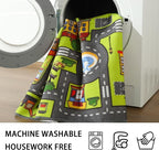Zareas 3x5 Feet Kids Area Rug Play mat Car Rug for Playroom, Children Educational City Traffic Road Map Fun Car Carpet, Car Rug for Boys Bedroom, Upgrade Anti-Skid Rectangular for Kids Rugs, 60''x36''
