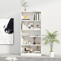 5-Tier Bookshelf, Wood Display Storage Shelves 67.3" Tall Bookcase Open Bookshelf for Home Office, Living Room and Bedroom,White