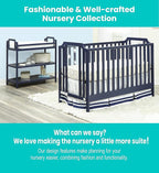 Suite Bebe Celeste 3 in 1 Convertible Island Crib Wood and Acrylic, Navy Blue