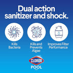 Clorox® Pool&Spa All in One XtraBlue Chlorinating Granules, Dual Action Sanitizer & Shock, Kills Bacteria (27 LB)