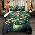 Mermaid Full Size Bedding Set Mermaid Bedding Full Bubble Mermaid Set for Girls Beautiful Mermaid Fairy Tale Bedding Set with 1 Comforter and 2 Pillowcases for Girls Bedroom Decor, Full Size