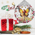 Stained Glass Suncatcher Ornament - Fairy Christmas Decorations - Christmas Ornaments for Tree - Holiday Present Ideas - Gift Exchange