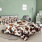 Tailor Shop Cow Print Bedding Sets,Kids Twin Bedding Set,Cow Print Comforter Set for Boys Teens Girls,Black White Queen Soft Microfiber Cowhide Bedding Set with 1 Comforter and 1 Pillowcases…