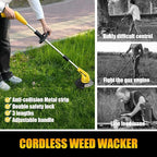 Aokia Cordless Weed Wacker Electric String Trimmer/Edger: 2.0Ah Battery Powered with Fast Charger, Lightweight Weed Trimmer Grass Cutter for Lawn, Garden, Yard Work