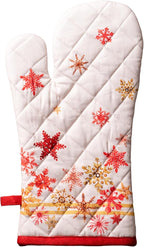Maison d'Hermine Oven Gloves 100% Cotton Oven Mitt (7" x 13", Pack of 1) | With Loop Heat Resistant BBQ Cooking Gloves Baking Kitchen Handling Hot Pans Thanksgiving Christmas - Crystal Star
