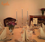 Hyoola Tall Metallic Antique Gold Taper Candles - 10 Inch - Dripless - 12 Pack - 8 Hour Burn Time