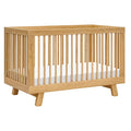 babyletto Hudson 3-in-1 Convertible Crib with Toddler Bed Conversion Kit in Honey, Greenguard Gold Certified