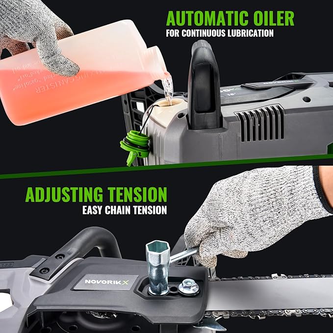 Electric Chainsaw Brushless 60v 18"&16" Cordless Chain Saw 5.0Ah Battery Powered For Tree Trimming Wood Cutting Handheld Chain Saws Automatic Oiler Tool Free