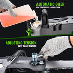 Electric Chainsaw Brushless 60v 18"&16" Cordless Chain Saw 5.0Ah Battery Powered For Tree Trimming Wood Cutting Handheld Chain Saws Automatic Oiler Tool Free