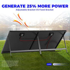 VOLTSET 100 Watt 12 Volt Portable Solar Panel with Waterproof 10A Charger Controller, Foldable 100W Solar Charger Suitcase with H-Bracket for Power Station, Car, Camping, RV, Boat and Outside