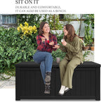 Heavy Duty Storage Box,180 Gallon Black Outdoor Storage Box is Made of Resin for Outdoor, Patio or Indoor Use.