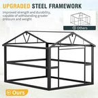 10x12 Ft Outdoor Storage Shed, Extra Large Metal Shed with Lockable Doors, 2 Windows, Outside Steel Tiny House Ideal for Garden, Backyard, Patio Utility, Tool Storage, Chicken Coops