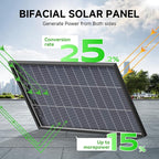 1000 Watt Solar Panels Bifacial 200 Watt Solar Panel 5 Pack 18BB Monocrystalline A+ Cell High-Efficiency Module PV Power Charger Homes Camping RV Battery Boat Caravan Other Off-Grid Applications