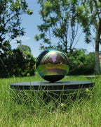 Rainbow Gazing Globe Mirror Ball in Stainless Steel, Shiny Hollow Sphere Sparkling Housewarming Outdoor Ornament (6 Inch)