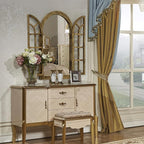 Window Mirrors for Wall Decor -Arched Wall Mirror Farmhouse Wall Decor Wood Frame Decorative Wall Mirrors Like Window for Bedroom, Living Room, Entrance, Dining Room