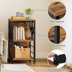 YITAHOME Small Bookshelf, 3 tier Farmhouse Bookshelf with Storage,Short Bookshelf for Small Spaces,Mini Shelf Stand,Open Bookcase for Bedroom Office Bathroom Living Room, Rustic Brown