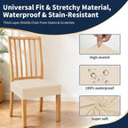 BIETYONE Waterproof Dining Chair Covers, Stretch Seat Protector, Washable | 4 Pack, Waterproof, Spill Resistant, Washable, Stretch Fit, Easy Clean Chair Protector