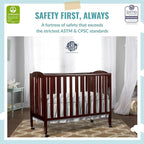 3-in-1 Portable Folding Crib Bundle with Sunset Extra Firm Fiber Mini Crib Mattress, 41x26x40 Inch and 38x24x3 Inch