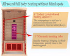 Ceramic Infrared Sauna 1 Person Far Infrared Sauna Hemlock Saunas Room for Home 2 in 1 Indoor Sauna with Low EMF Heaters + Ceramic Heating Cubes-Chromotherapy-Bluetooth Speaker