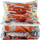 Tailor Shop Basketball Bedding Sets King Size, Basketball Comforter Sets for Kids Boys Teens,Sport Comforter Sets with 1 Comforter 2 Pillowcases…………