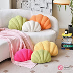 Beige Seashell Throw Pillows, Shell Shaped Throw Pillows, 13 Inch Soft Home Decorative Pillow Plush Cushion for Bed Couch Living Sofa Room Decor Accent Throw Pillow