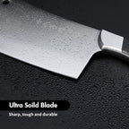 SHI BA ZI ZUO Heavy Duty Stainless Steel Bone Cleaver Knife for Home Chopping Bones