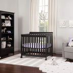 DaVinci Kalani 4-in-1 Convertible Mini Crib in Ebony | Greenguard Gold Certified