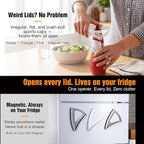 Uinxan Jar Opener-Handheld & Cabinet Mounted with Bracket for Weak Hands | Effortless Opening for Screw Lids, Bottle Caps & Odd-Shaped Tops, Patented, Magnetic Storage, 304 Stainless Steel (Clear)