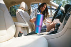 IRON °FLASK 40 oz Co-Pilot Insulated Travel Mug | Insulated Travel Mug with Straw & Flip Cap Lids - Cup Holder Fit, Leakproof, BPA Free (Dark Rainbow)