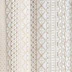 Sutuo Home Boho Curtains Crochet Lace Semi-Sheer Bohemian Hollow Knitted Handmade Tassels, Rod Pocket Window Treatment Vintage Rustic Farmhouse Drapes for Living Bedroom, 1 Panel 59" W x 84" L, Beige