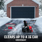 PowerSmart 80V 21-Inch Cordless Single Stage Snow Blower, 6.0Ah Battery&Charger