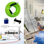 5800PSI/400Bar Ultra Flexible Pressure Washer Hose for Bosch Home Cleaning, 5M-30M High Pressure Extension Tube with Quick-Connect Adapter,(Red/Blue/Yellow/Green/Grey/Orange/Light Blue)(Green,64FT)