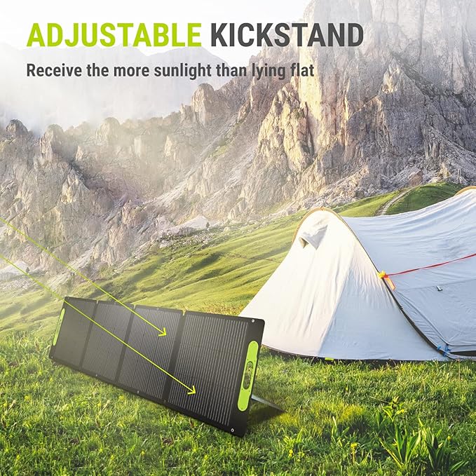 Newpowa 200W Portable Solar Panel Kit with Adjustable Kickstand Case,200Watt 12Volt Foldable Panel+20A MPPT Controller+20FT Controller Cable+20ft 12AWG