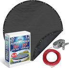 Winter Swimming Pool Cover for 33 ft Aboveground Round Pool Size, Superb Choice Series, Solid Material, Color - Iron Gray, Pool Cover Choice 5133-4CHOICE