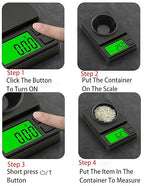 Digital Pocket Scale 1000g x 0.01g Weigh Gram Scale, Mini Scale, Digital Grams Scale, Food Scale, Jewelry Scale, Kitchen Scale with Backlit LCD, 7 Units Tare, Battery Included, Black