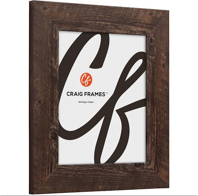 Craig Frames 16x18 Brown Oak Picture Frame for Posters and Gallery Wall | Lightweight shatter resistant acrylic facing with a rigid backing board, made in the USA