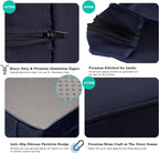 ClawsCover 9Pack Outdoor Seat and Back Cushions Replacement Covers Fit for 5 Pieces 4-Seater Wicker Rattan Patio Conversation Set Sectional Couch Furniture,Navy-Include Covers Only (Large)
