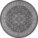 Keen Home Design Terrace Outdoor Round Rug - 8ft Round Washable Indoor/Outdoor Rug for Patio, Kitchen, Balcony, Beach, Garden, Deck and Porch, Size: 7'7" Round