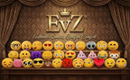 EvZ Official Certified Exciting Emoji Pillow - 32cm Large Soft Plush Smiley Face Winking Tongue Emoticon Cushion - Fun Decorative Stuffed Toy for Party Favors, Kids Playroom & Birthday Gift (Yellow)