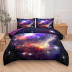 Tailor Shop Galaxy Comforter Space Kids Bedding Set Twin Size, Purple Comforter for Girls with 1 Pillowcase