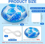 2pcs 4ft Pool Pillows for Above Ground Pools, Cover Balloon Winterizing Inflatable Air Pillow Float with Ropes PVC Ice Equalizer Closing Winter Swimming Ball Accessories