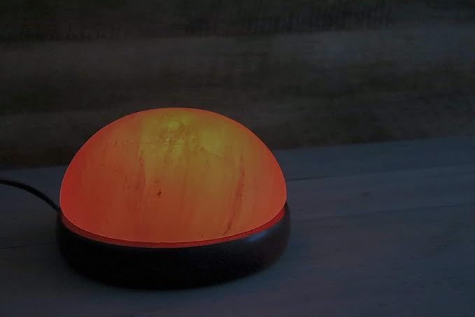 Himalayan Secrets® Salt Dome Lamp | for Warming Up Hands and Feet (9" Diameter)