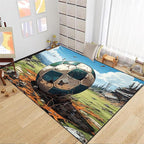 Football Rug for Boys Bedroom - Kids Rug Football Rug Basketball Rugs for Teen Boys Bedroom Football Carpet for Boys Bedroom Football Rugs for Boys Girls Sports Room,4'5''×6'