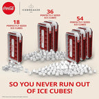 ICEBREAKER Nordic POP Ice Cube Tray With Lid and Coca-Cola® Design - NO SPILL Ice Cube Trays For Freezer - NO TOUCH Trays For Freezer With Lid - Make And Serve 18 Ice Cube Without Touching the Ice